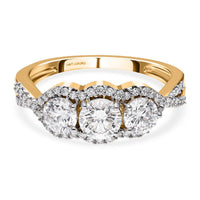 Luxoro 14K Yellow Gold Luxuriant Lab Grown Diamond E-F VS Ring 1.60 ctw (Del. in 7-10 Days)