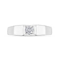 Luxuriant Lab Grown Diamond E-F SI Men's Ring in Platinum Over Sterling Silver 0.60 ctw - Sticky add to cart bar