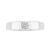 Luxuriant Lab Grown Diamond E-F SI Men's Ring in Platinum Over Sterling Silver 0.60 ctw
