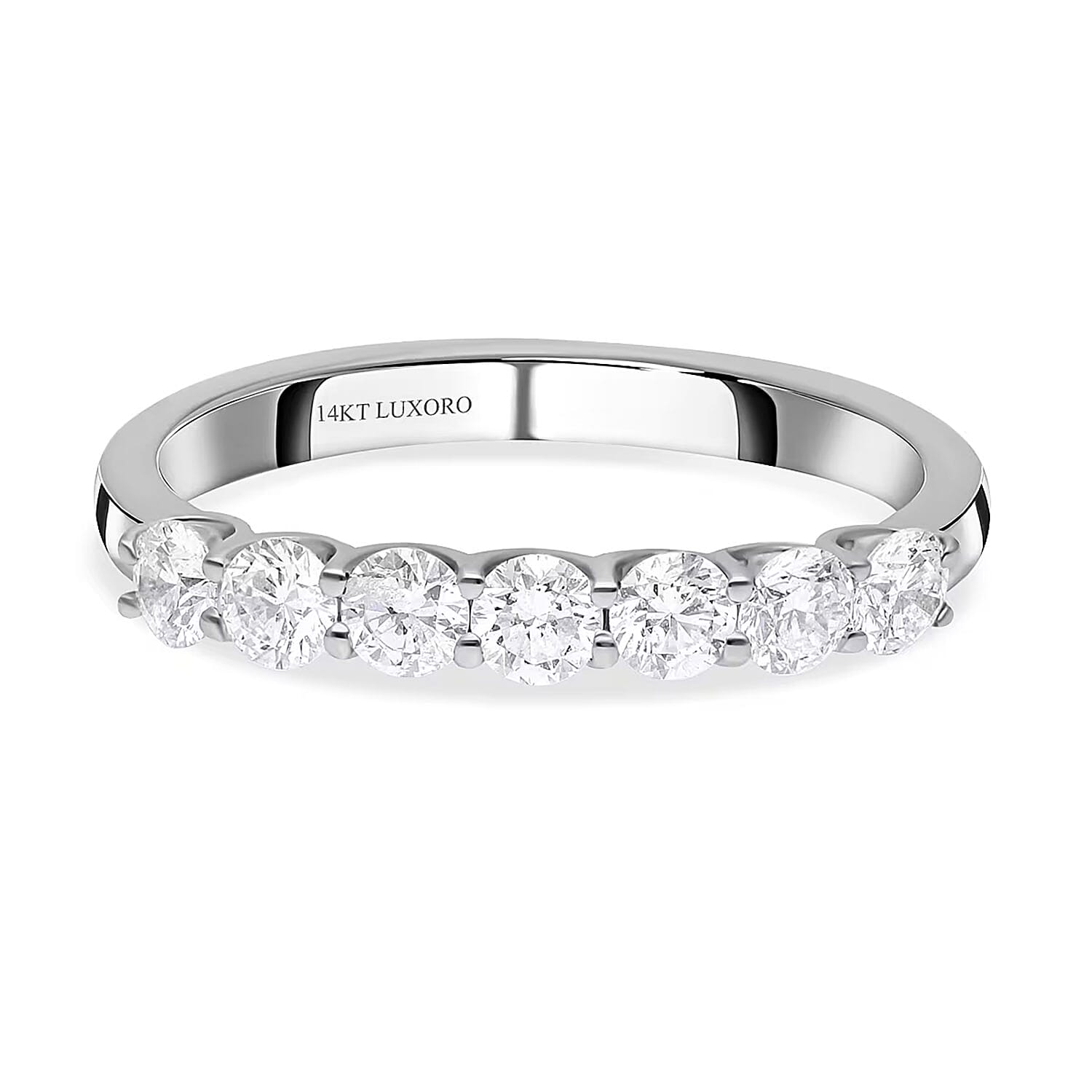 Luxoro 10K White Gold Luxuriant Lab Grown Diamond G-H SI Ring 1.00 ctw