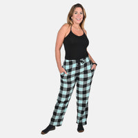 Victory Sportswear Purple and Black Plaid Pattern Microfleece Lounge Pants - M