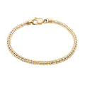 10K Yellow and White Gold 3.5mm Chain Bracelet (7.50 In) (7.30 g) - Sticky add to cart bar