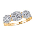 Luxoro 10K Yellow Gold Luxuriant Lab Grown Diamond G-H SI Trilogy Floral Ring 1.00 ctw - Sticky add to cart bar