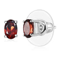 EverTrue Mozambique Garnet Earrings in Platinum Bond 1.15 ctw - Sticky add to cart bar