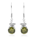 Simulated Peridot Diamond Earrings in Sterling Silver - Sticky add to cart bar