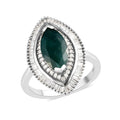 AAA Grandidierite and Diamond Double Halo Ring in Platinum Over Sterling Silver 2.40 ctw - Sticky add to cart bar