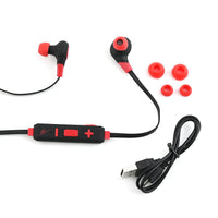 Closeout iHip Warrior Red and Black Bluetooth Sport Earbuds, Best Workout Earbuds For Running, Foldable Earbuds