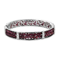 Karis African Amethyst Bangle Bracelet in Platinum Bond (6.50 In) 25.00 ctw - Sticky add to cart bar
