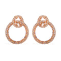 Champagne and White Austrian Crystal Earrings in Goldtone - Sticky add to cart bar