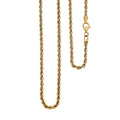 22K Yellow Gold Rope Necklace 22 Inches 4.25 Grams - Sticky add to cart bar