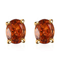 Luxoro 10K Yellow Gold AAA Nigerian Spessartite Garnet Solitaire Stud Earrings 1.25 ctw - Sticky add to cart bar