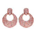 Natural Pink Diamond Earrings in Vermeil Rose Gold Over Sterling Silver 1.00 ctw - Sticky add to cart bar