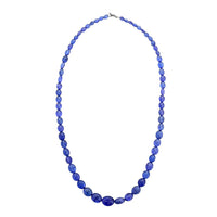 Certified & Appraised Rhapsody 950 Platinum AAAA Tanzanite Beaded Necklace 18 Inches 130.00 ctw