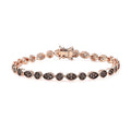Natural Champagne Diamond 1.50 ctw Bracelet in Vermeil Rose Gold Over Sterling Silver (7.25 In) - Sticky add to cart bar