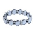 Terahertz Oval Block and Beaded Stretch Bracelet 110.50 ctw - Sticky add to cart bar