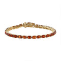 Brazilian Cherry Citrine Tennis Bracelet in Vermeil Yellow Gold Over Sterling Silver (7.25 In) 12.40 ctw - Sticky add to cart bar