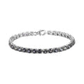 Natural Parti Sapphire Bracelet in Platinum Over Sterling Silver (6.50 In) 14.60 ctw - Sticky add to cart bar