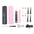 Closeout Dnsly Set of 2 Black & Pink Sonic Electric Toothbrushes with Travel Cases - Sticky add to cart bar