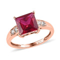 Simulated Red and White Diamond Ring in 14K RG Over Sterling Silver 3.10 ctw - Sticky add to cart bar