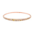 Modani 14K Rose Gold Natural Multi Color Diamond SI3 Bangle Bracelet (7.50 in) Total Metal Weight (8.5 g) Including Titanium Spring Weight 2g 3.00 ctw - Sticky add to cart bar