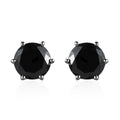 Simulated Black Diamond Solitaire Stud Earrings in Platinum Over Sterling Silver 3.00 ctw - Sticky add to cart bar