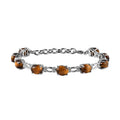 Karis Tiger's Eye Bracelet in Platinum Bond (6.50-8.0In) 21.00 ctw - Sticky add to cart bar