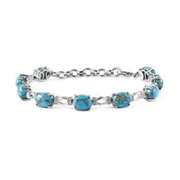 Karis Tiger''s Eye Bracelet in Platinum Bond (6.50-8.0In) 21.00 ctw