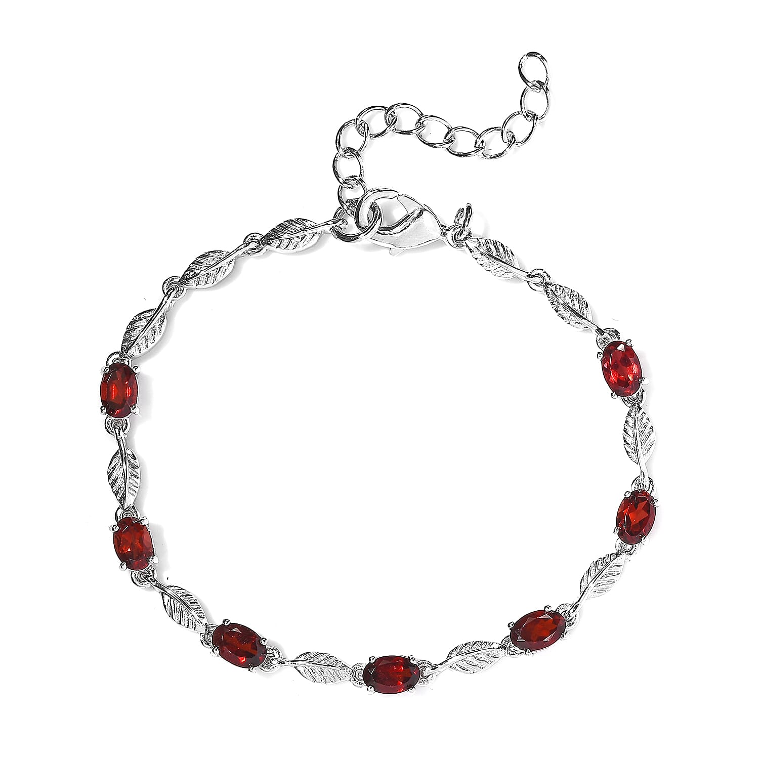 Karis Mozambique Garnet Bracelet in Platinum (6.50-8.00In) 4.00 ctw