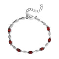 Karis Mozambique Garnet Bracelet in Platinum (6.50-8.00In) 4.00 ctw - Sticky add to cart bar