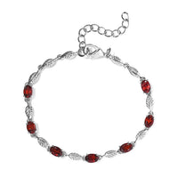 Karis Mozambique Garnet Bracelet in Platinum (6.50-8.00In) 4.00 ctw