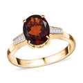 One Time Only Luxoro 10K Yellow Gold AAA Brazilian Cherry Citrine, Diamond Ring (Size 10.0) 2.35 ctw - Sticky add to cart bar