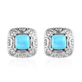Sleeping Beauty Turquoise Solitaire Stud Earrings in Stainless Steel 1.00 ctw - Sticky add to cart bar