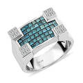 Modani 14K White Gold SI Blue and White Diamond Ring 9.40 Grams (Del. in 10-12 Days) 1.90 ctw - Sticky add to cart bar