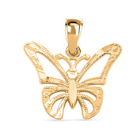 Made in America 10K Yellow Gold Butterfly Pendant 0.50 Grams