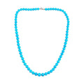 Certified & Appraised Rhapsody 950 Platinum AAAA Sleeping Beauty Turquoise Beaded Necklace 18 Inches 130.00 ctw - Sticky add to cart bar