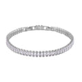 Simulated Diamond Tennis Bracelet in Silvertone (7.50-8.50In) - Sticky add to cart bar