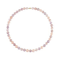 Multi Color Freshwater Pearl 342.50 ctw Necklace in 9K Yellow Gold  20 Inches