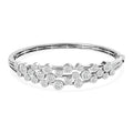 Moissanite Bangle Bracelet in Platinum Over Sterling Silver (7.50 In) 5.15 ctw - Sticky add to cart bar