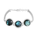 Doorbuster Artisan Crafted Malagasy Labradorite Bracelet in Sterling Silver (7.25-8.75In) 34.50 ctw - Sticky add to cart bar