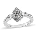 Diamond Accent Ring in Platinum Over Sterling Silver - Sticky add to cart bar