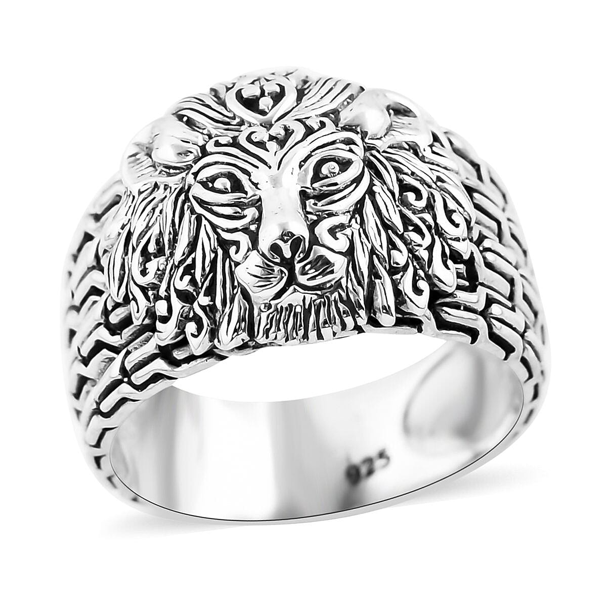 Bali Legacy Sterling Silver Lion Ring (Size 7) (9.45 g)