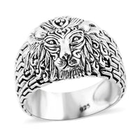 Bali Legacy Sterling Silver Lion Ring (Size 7) (9.45 g)