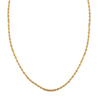 1.5mm Rope Chain Necklace in 18K Yellow Gold 2.0 Grams 22 Inches