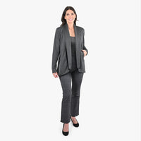 Elevate Charcoal Equinox Knit Blazer - S