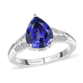 Rhapsody 950 Platinum AAAA Tanzanite and E-F VS Diamond Ring (Size 7.0) 5.40 Grams 3.10 ctw - Sticky add to cart bar