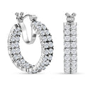 Doorbuster Moissanite Hoop Earrings in Vermeil YG Over Sterling Silver 8.50 ctw - Sticky add to cart bar