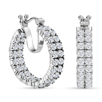 Doorbuster Moissanite Hoop Earrings in Vermeil YG Over Sterling Silver 8.50 ctw