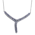 Doorbuster Karis Tanzanite Necklace in Platinum Bond with Stainless Steel Chain 18 Inches 7.65 ctw - Sticky add to cart bar
