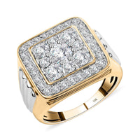 NY Closeout 10K Yellow Gold Diamond (G-H, I1) Men's Ring (Size 10.0) (12 g) 2.50 ctw