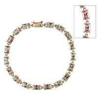 Doorbuster Luxoro 10K Yellow Gold AAA Turkizite Link Bracelet (6.50 In) 10.65 ctw
